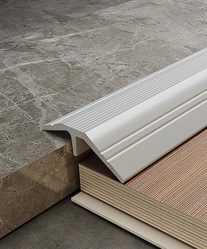 Miniatura 9 de Tira de transición de alfombra y bordes de piso, barras de transición de umbral curvadas con ranuras antideslizantes, ideales para puerta de entrada