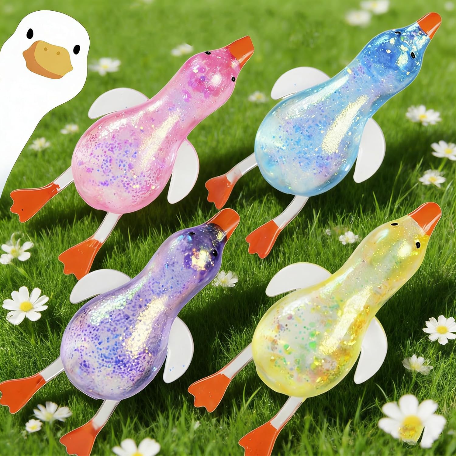 Cute Duck Squishy Sugar Stress Ball, 2026 New Soft Duck Stress Relief Sugar Ball, Squishy Ultra Squishy and Moldable Slow Rise, Relaxing Sensory Fidget Stress Anxiety Relief (Pink #2)