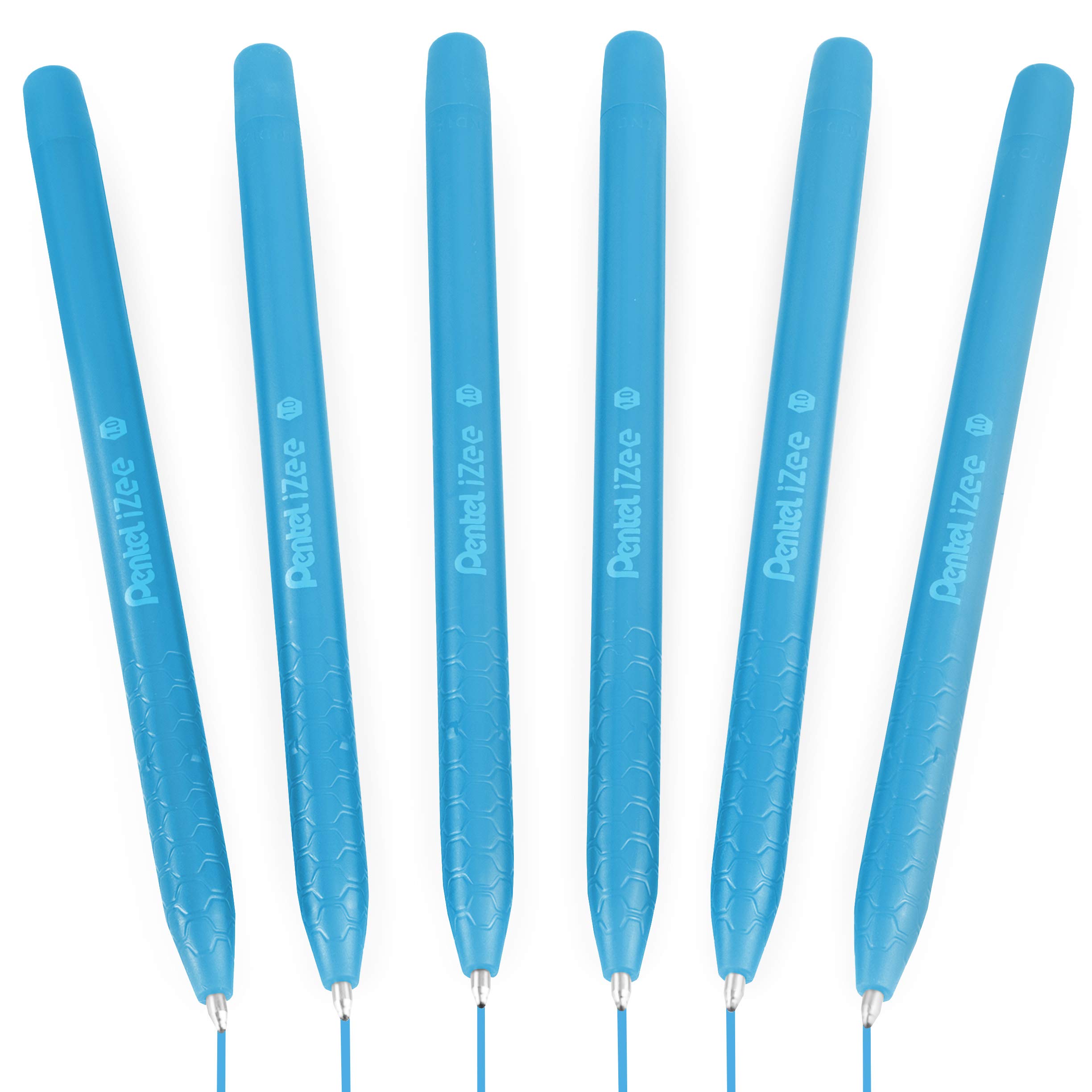 Pentel IZee BX460 – Confezione 14 Penne A Sfera, Punta 1.0 Mm, Inchiostro Blu, Impugnatura Comfort - 5
