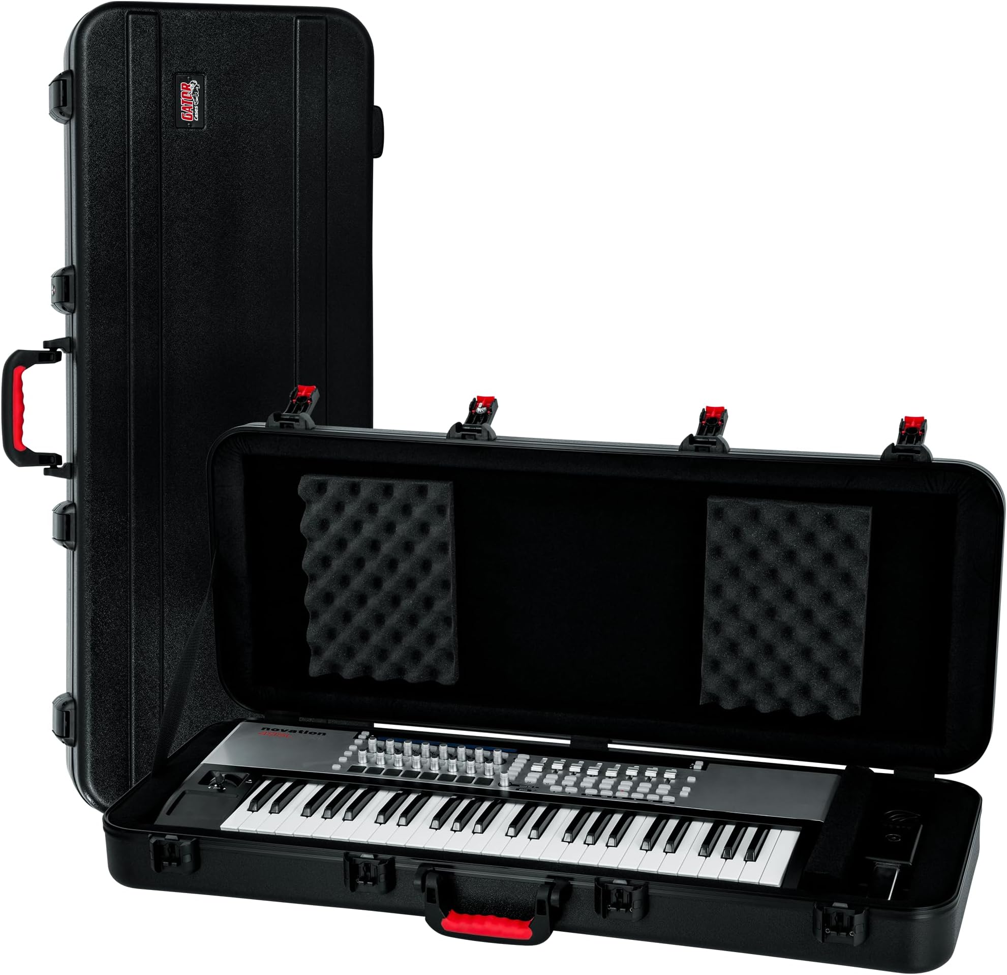Cases Frequent Flyer's Series Molded Flight Case for 49-Note Keyboards with TSA Approved Locking Latches and Recessed Wheels, (GTSA-KEY49)