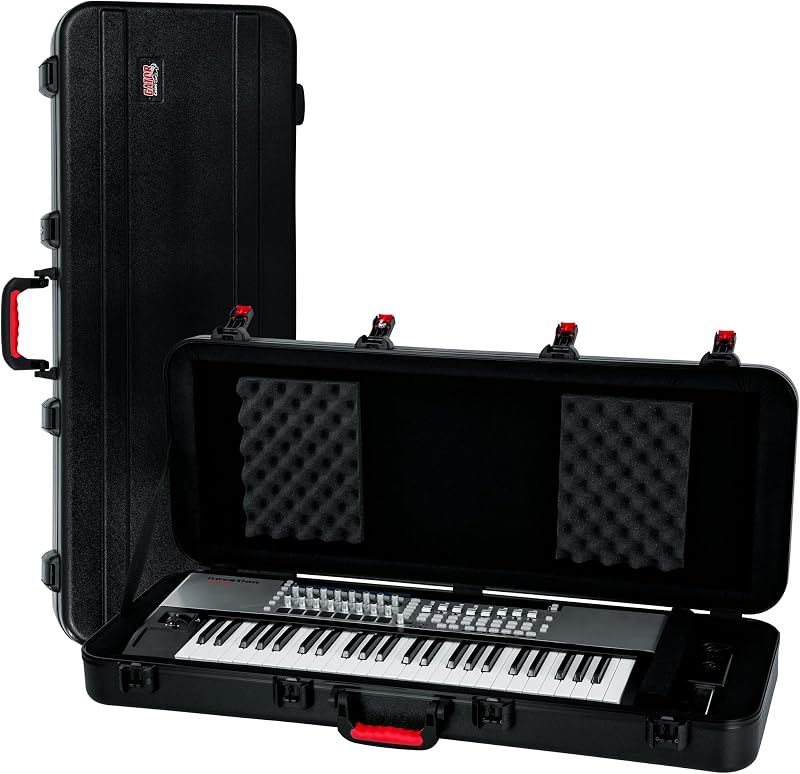 Cases Frequent Flyer's Series Molded Flight Case for 49-Note Keyboards with TSA Approved Locking Latches and Recessed Wheels, (GTSA-KEY49)