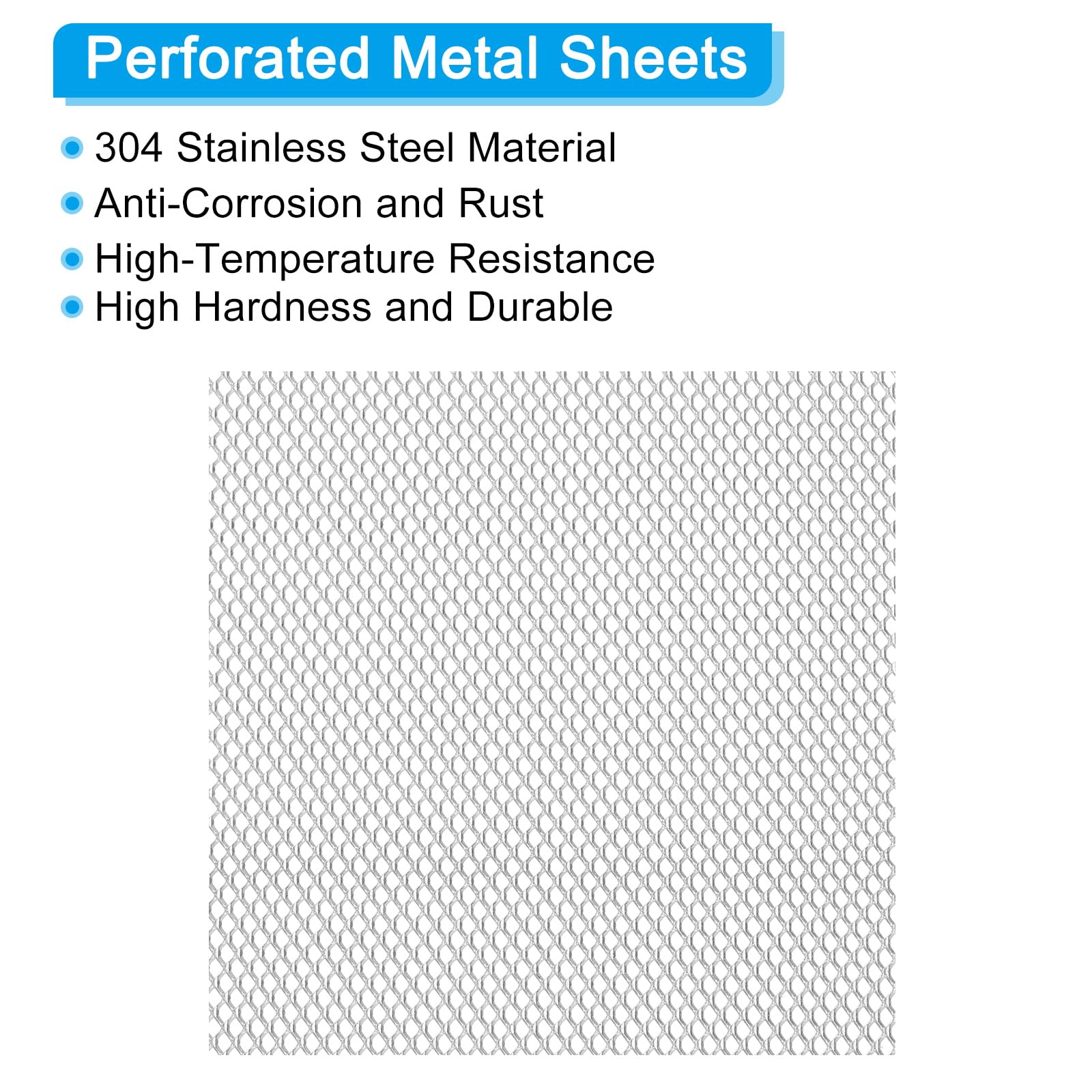 2 Grilles En Aluminium Perforé 100x100mm - Trous Diamant 3x4mm, Pour Ventilation, Filtration, Protection