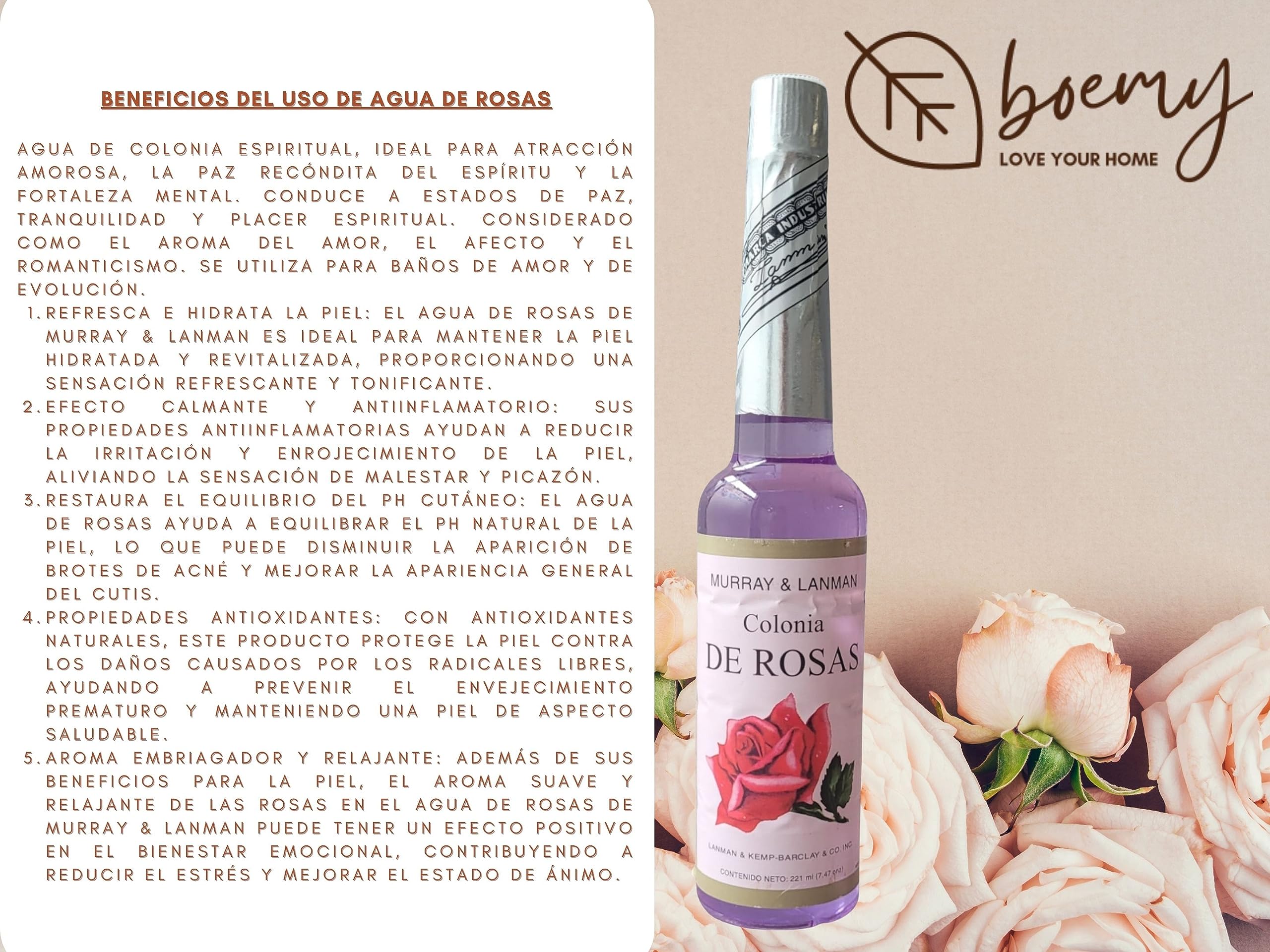 Pack de 1 Agua de Rosas + 1 Agua Florida Peruana | Set de Fragancias de Agua de Rosas y Florida del Perú cada una de 221 ml y 270 ml | Experiencia Aromática Doble