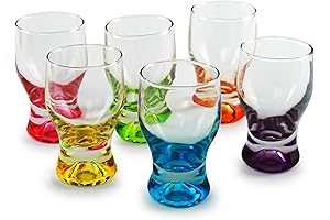 Circleware Tipsy Colored Glass Shot Glasses