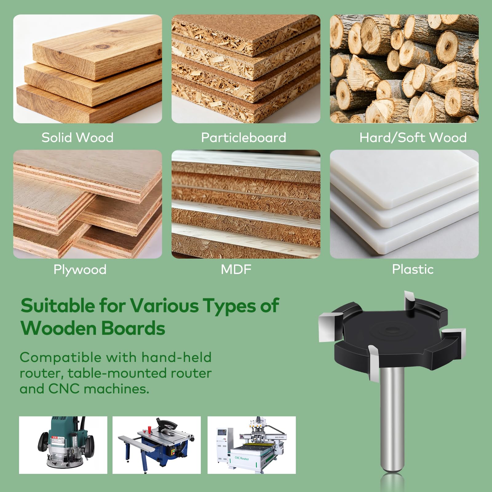 Slab Flattening Router Bits - 1-1/2 Inch -4 Slab Flattening Router Bits - 1-1/2 Inch -4