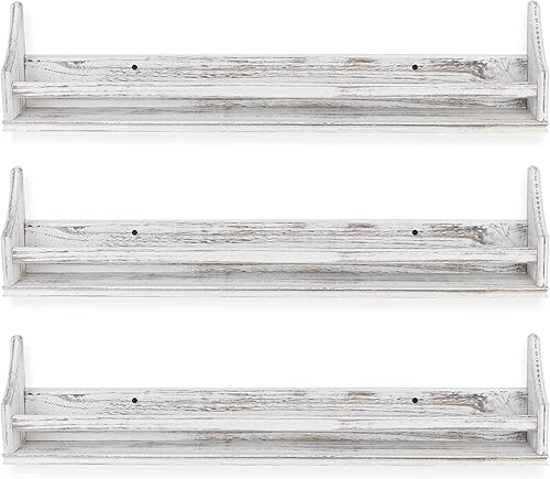 Miniatura 8 de brightmaison Angel - Estantes flotantes de 30 pulgadas para decoración de pared, estante de almacenamiento de juguetes y estantes de libros para