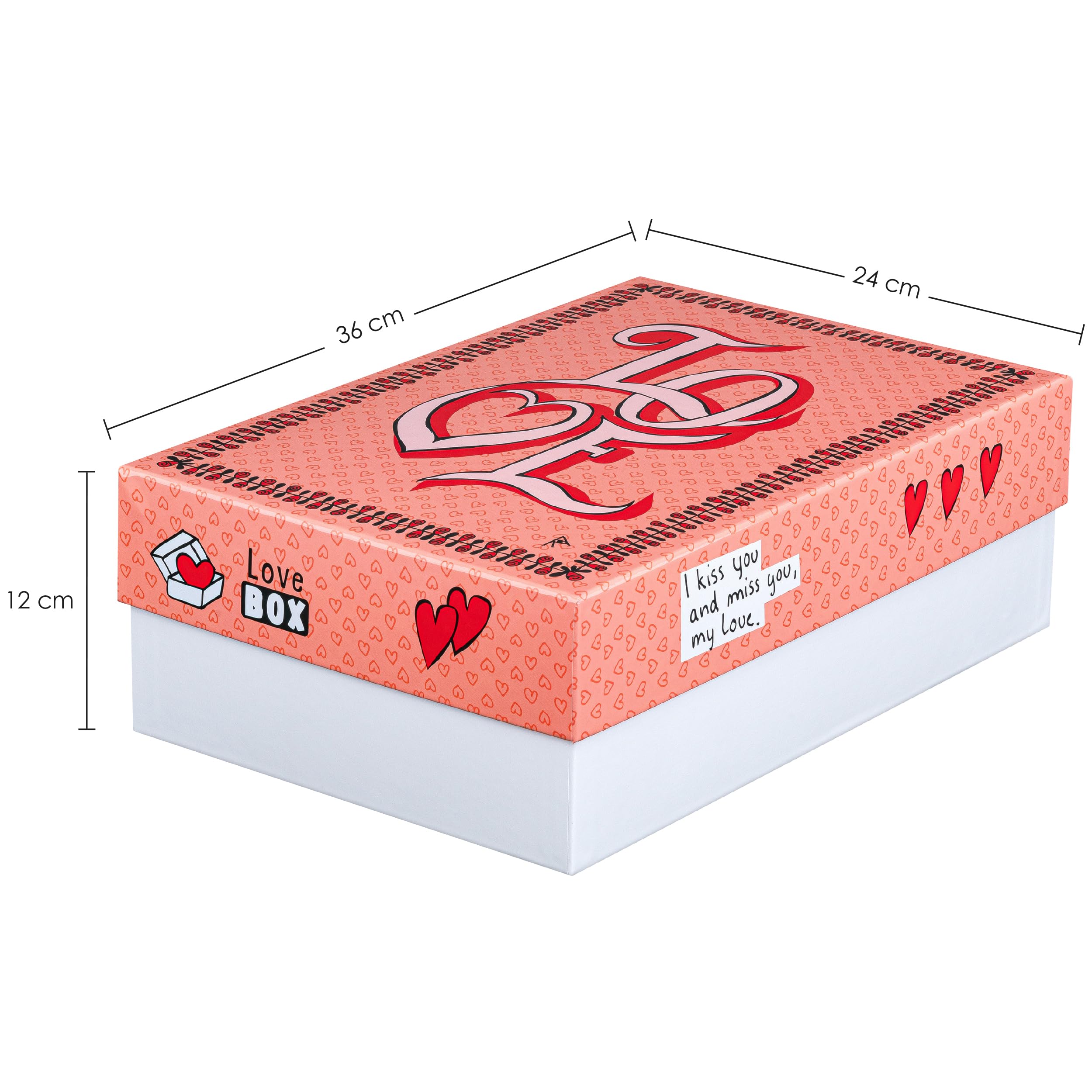 FALKEN StoryBox - Juego de 5 cajas de regalo surtidas, 120 mm de alto, DIN A4+, fabricadas en Alemania. Caja de regalo con tapa. Ideal para recuerdos, fotos, colecciones, imágenes, manualidades, cajas