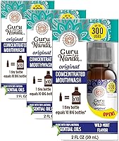 Vista 9 de GuruNanda Enjuague bucal concentrado (2 onzas líquidas), sin flúor, enjuague bucal de menta con aceites esenciales naturales, soporta 300 enjuagues