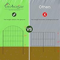 Vista 8 de 1 paquete de valla de jardín de metal, 5 paneles + 6 estacas, 1 paquete de valla de jardín de metal con puerta, 1 puerta + 4 paneles