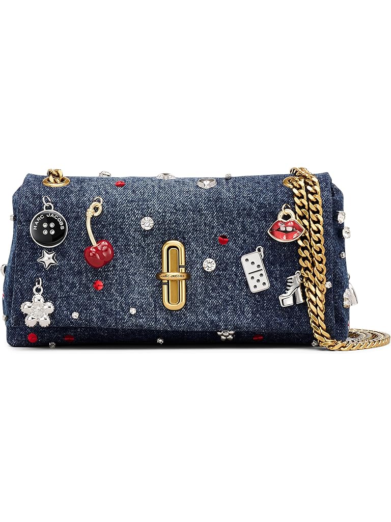 Blue Marc Jacobs The Trinket Charm Denim Dual Chain Mini Bag