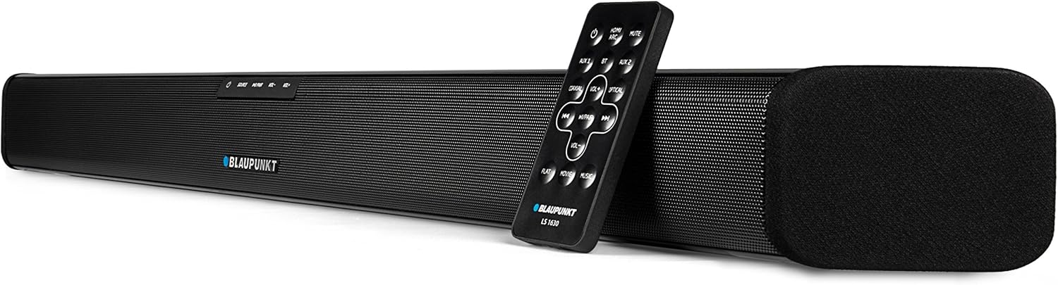 Blaupunkt Sound Bar HDMI ARC con audio stereo Bluetooth per musica Streaming ingresso audio digitale ottico coassiale 2 nbsp AUX 50 nbsp Watt RMS con Telecomando montaggio parete Blaupunkt Sound Bar HDMI ARC con audio stereo Bluetooth per musica Streaming ingresso audio digitale ottico coassiale 2 nbsp AUX 50 nbsp Watt RMS con Telecomando montaggio parete