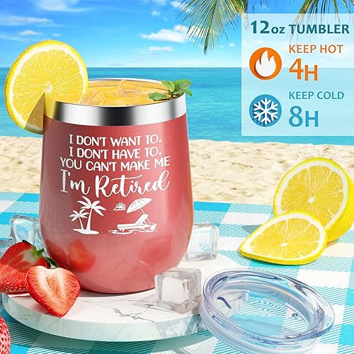 Miniatura 5 de Regalos de jubilación para mujeres 2025, regalos de feliz jubilación para compañeras de trabajo, profesores, jefes, enfermeras, amigos, mamá,