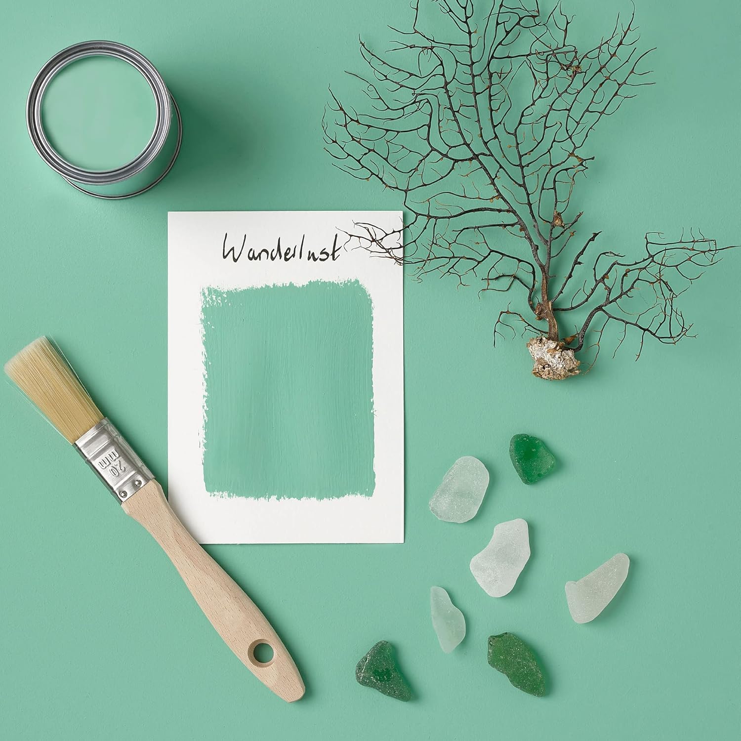 Rust-Oleum Wanderlust Washable Kitchen Cabinet Paint in Green with Silk Gloss Finish 750 ml
