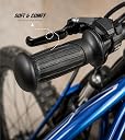 OXYGEN Kids Bicycle Handle Grip Set, Soft Rubber Anti-Slip Bike Handlebar Grips for Children's Cycles, Comfortable Hand Grip, Universal Fit, Black (Pair) gallery image