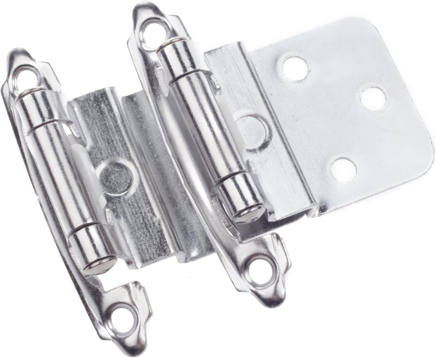 DecoBasics 3/8 Inset/Offset Cabinet Hinge (25 Pair -50 Pack), Self Closing, in Chrome Plated Finish