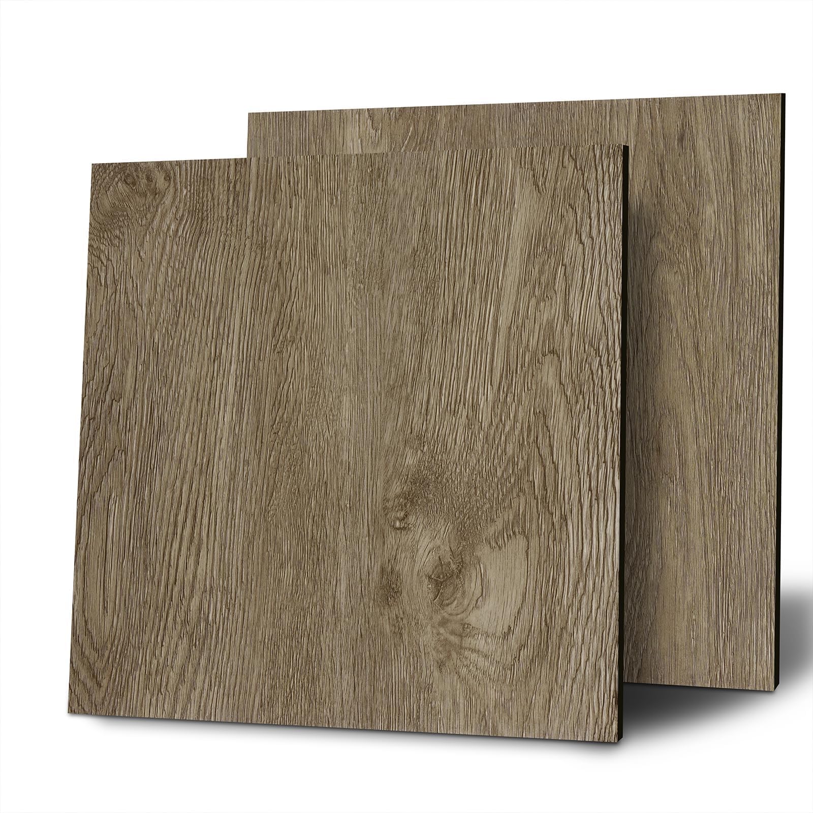 Yenhome 35 Pièces Dalle Sol Vinyle Adhésive Imitation Bois Autocollant Carrelage Salle de Bain Marron 30x30cm Dalle PVC Adhesive Sol Bois Marron pour Salle de Séjour Antidérapant Imperméable