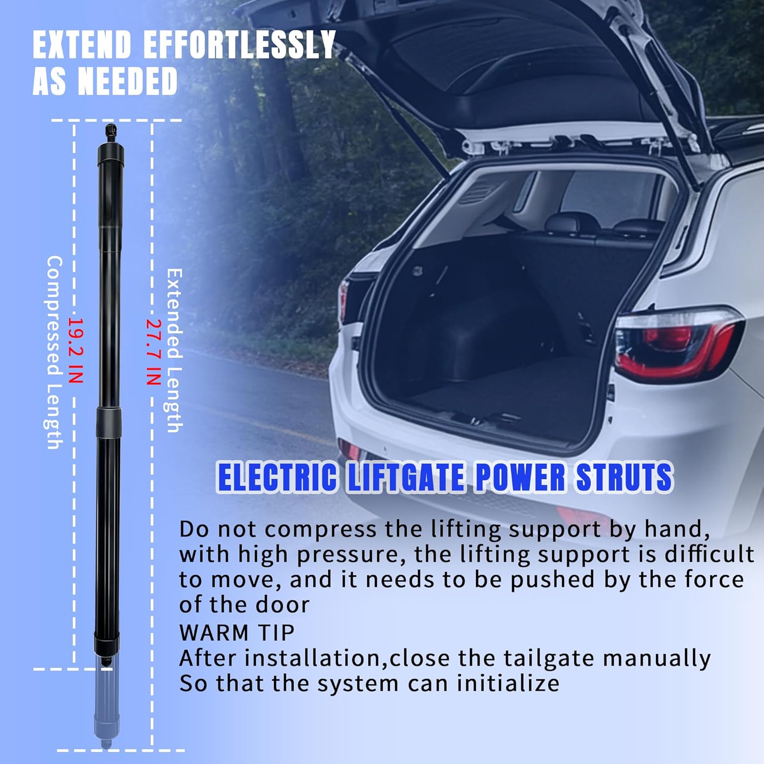 6892048030 Rear Hatch Struts Lift Supports Electric Compatible with 2016-2019 Lexus RX350/RX450h Tailgate Assist Shock Replace OE# 6892048030, 6892048031, 6891048071, 6891048070 (Left & Right, 1Pair)