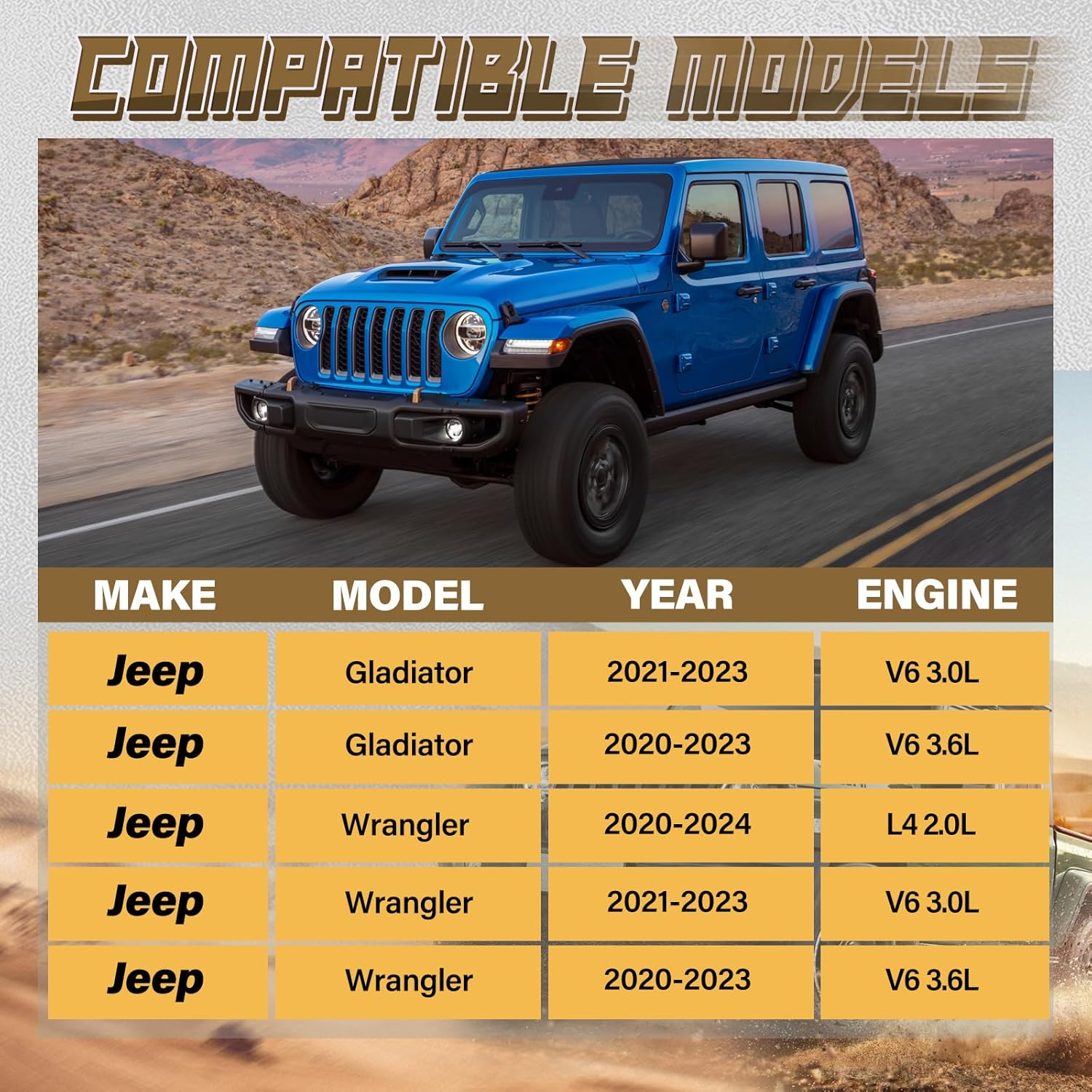 Rear Axle Shaft Compatible with Jeep JL Series Wrangler 2020-2024, JT Series Gladiator 2020-2023, Rear Left or Right # 68474094AA