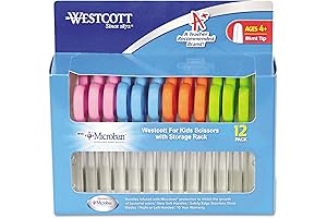 Westcott Kid Scissors Bulk: 12-Pack Right & Left-Handed Scissors for Ages 4-8