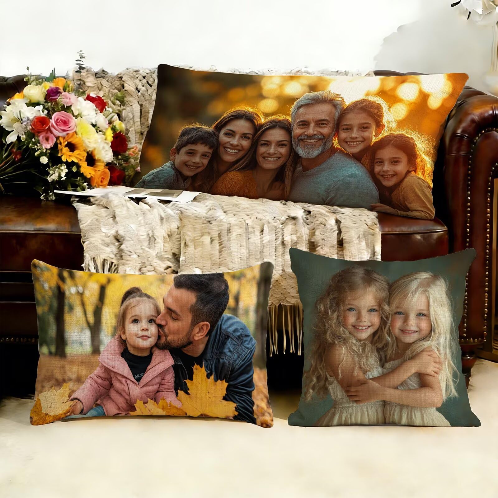 Cojin Personalizado Foto a Doble Cara 60x180cm - Cojines Exterior,Funda de Almohada Impermeable - Regalo Original para San Valentín y Aniversario Parejas para Cama Sofa Terraza Salon Jardin J1-277