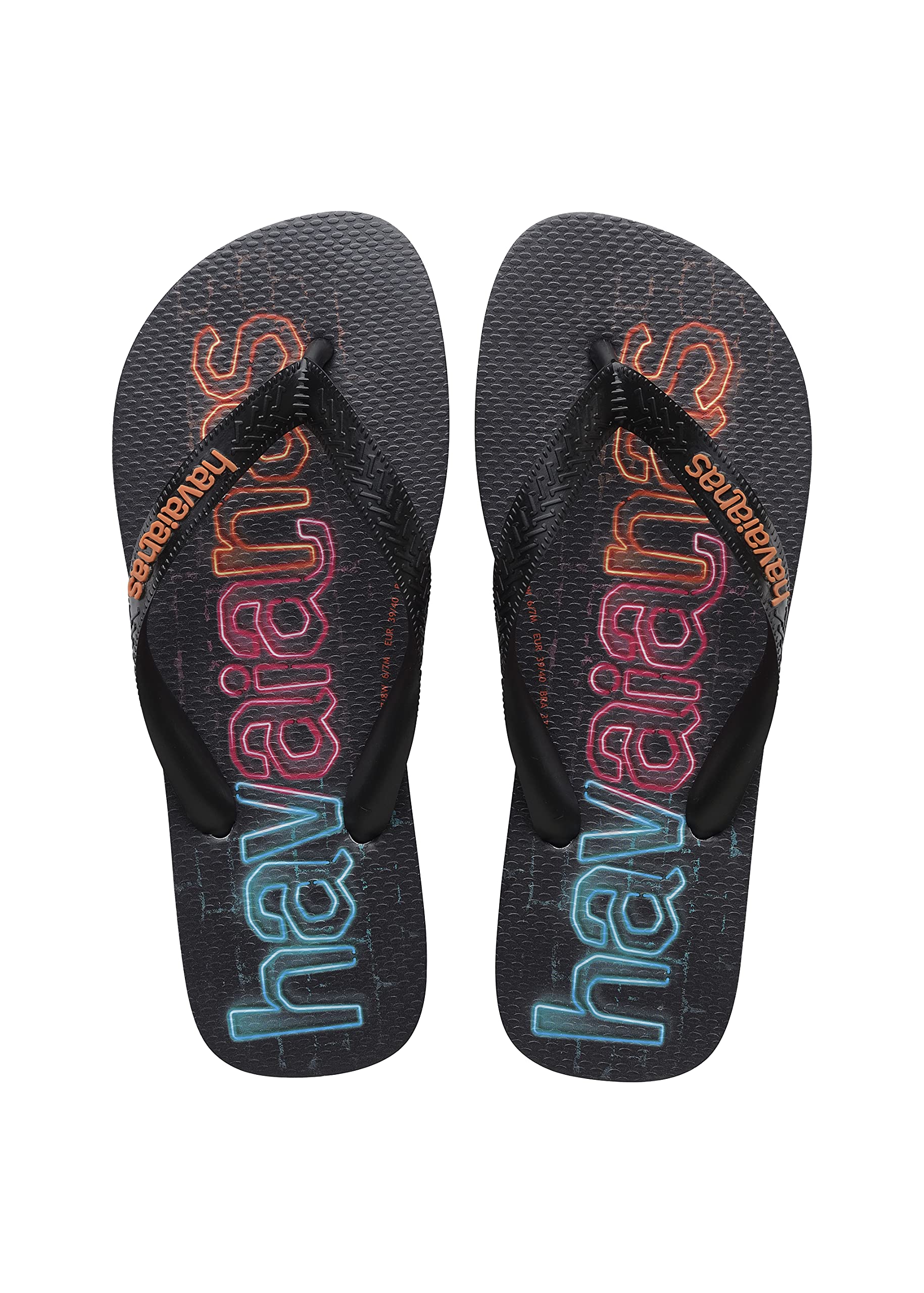 Havaianas Top Logomania Print Unisex Adults FlipFlop New Graphite 3.5/4 UK
