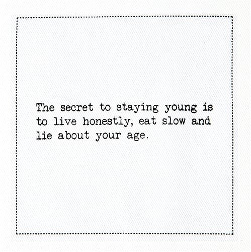 Miniatura 5 de Five Star Napkins Servilletas de cóctel de algodón blanco con citas de 50 años, servilletas de bebidas, servilletas de bar, servilletas de tela,