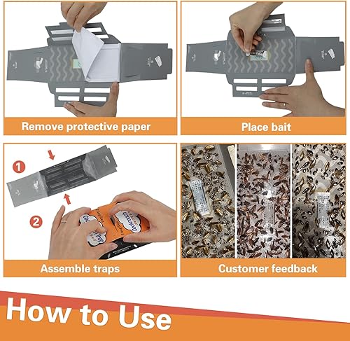 Miniatura 3 de Paquete de 18 asesinos de cucarachas en interiores, asesino de cucarachas en interiores y hogares, trampas para cucarachas para interiores, trampas