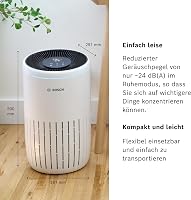 Bosch Thermotechnik Air 4000i alkalmazás vezérelt légtisztító 62,5 m2 3 az 1-ben szűrő okos szenzor éjszakai 25 dB 300 m3 óránként 6