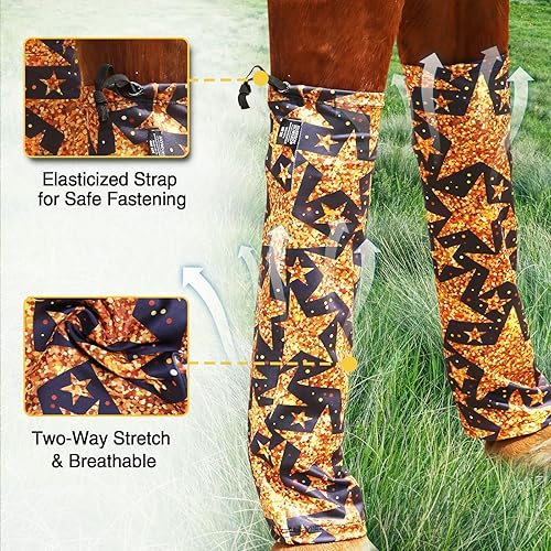 Miniatura 9 de Harrison Howard Calcetines holgados para pierna de caballo, cómodos y fáciles de llevar, juego de 4