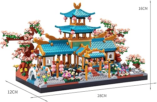Miniatura 5 de City Architecture and Collection - Juego de construcción de microbloques de diseño The Classical Gardens of Suzhou and Sakura Tree, un kit ideal de