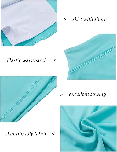 Miniatura 3 de Traje de golf y tenis para niños y niñas, vestido sin mangas, camiseta sin mangas, pantalones deportivos, con bolsillos cortos, 3-12 años