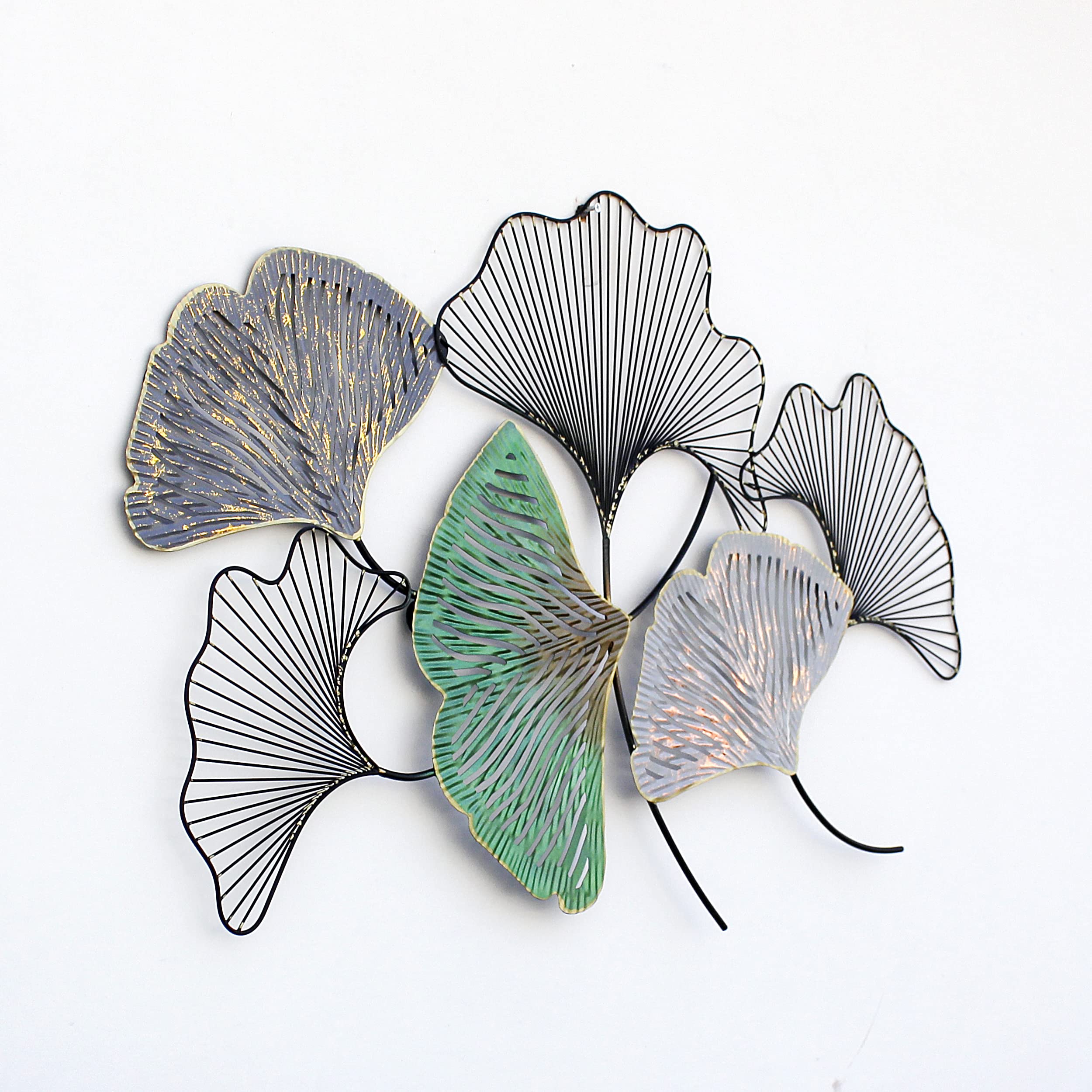 Craftter Leafs Multi Color Metal Wall Art Sculpture and Hanging Decor for Living Room Home and Office 1