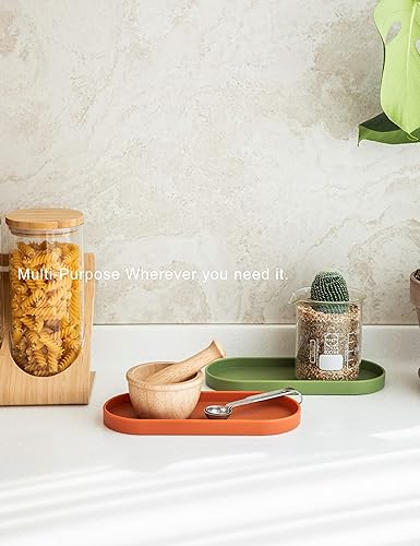 Miniatura 8 de Lazy K Bandeja de silicona  Organizador pequeño de bandeja de tocador  Soporte para cuchara  Fregadero de cocina, baño, organizador de mostrador