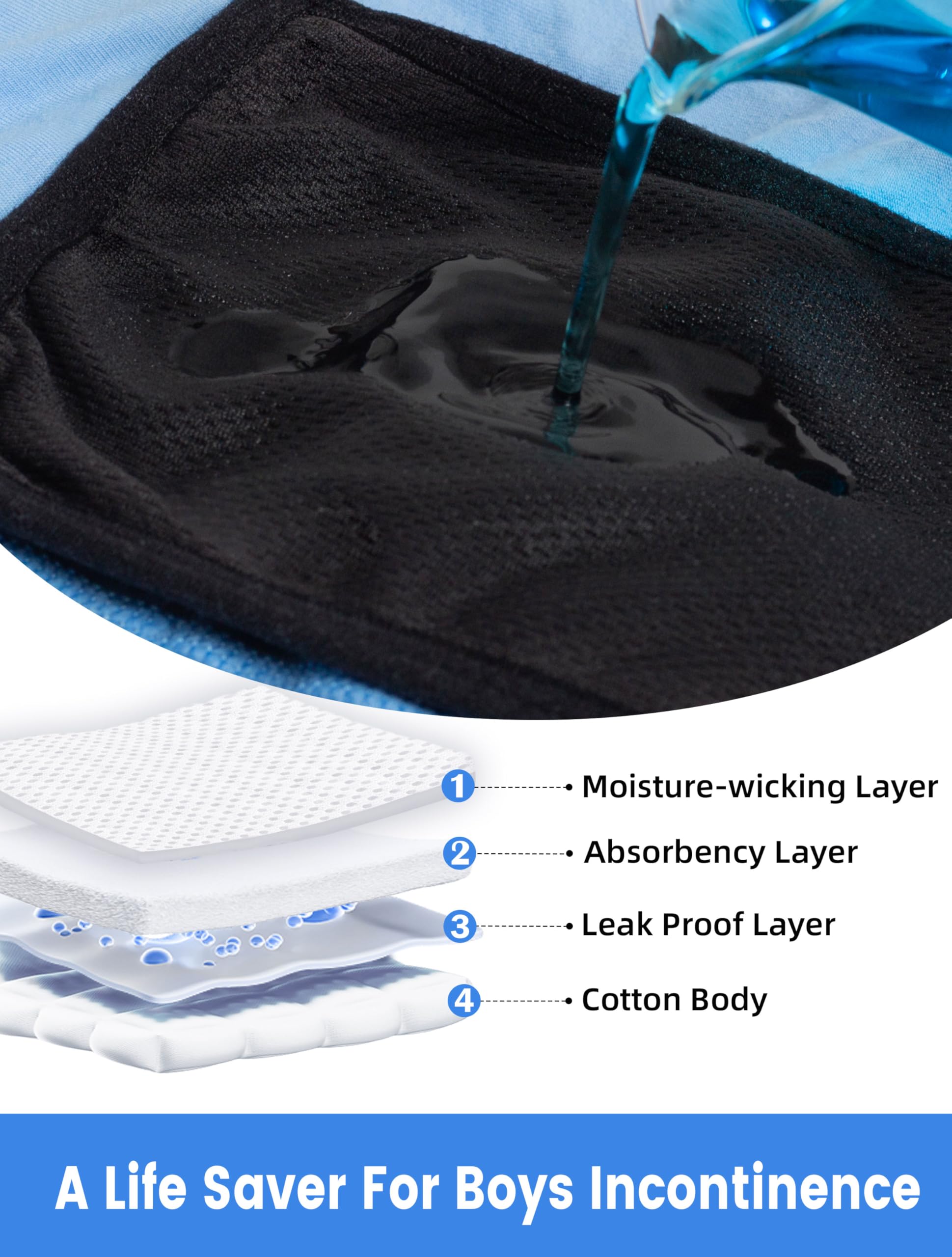 Snapklik.com : TIICHOO Incontinence Underwear For Kids Washable ...