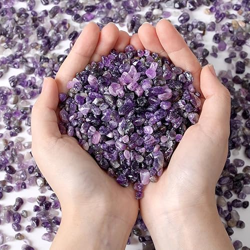 MAIBAOTA Chips de cristal de amatista natural a granel de 1 libra, pequeñas piedras rodadas de cuarzo de cristal triturado, piedras decorativas para MAIBAOTA Chips de cristal de amatista natural a granel de 1 libra, pequeñas piedras rodadas de cuarzo de cristal triturado, piedras decorativas para