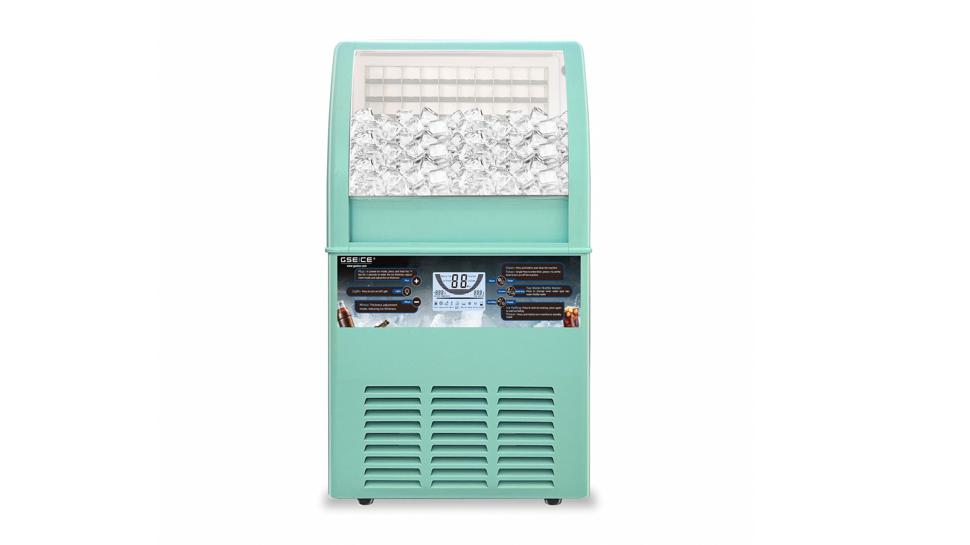 ice sssGoProHERO5 Amazon.com: Commercial Ice Maker Machine, 100lbs/24H Ice Machine