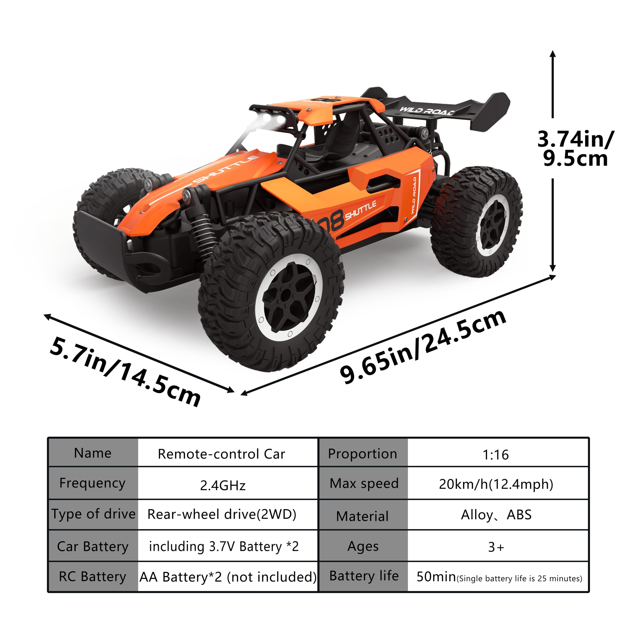 Cbx Auto telecomandata con carrozzeria in lega e luci LED