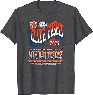 Auburn Elite Eight 2025 Men’s Basketball NIL T-Shirt