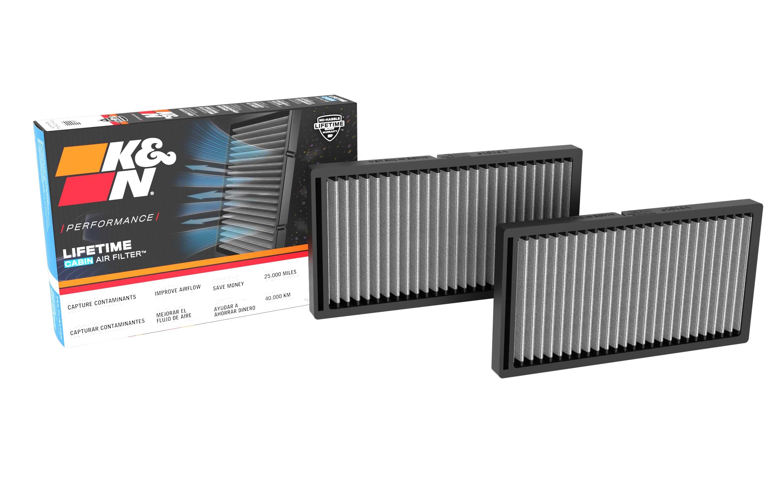 Amazon.com: K&N LIFETIME Cabin Air Filter: Premium, Washable
