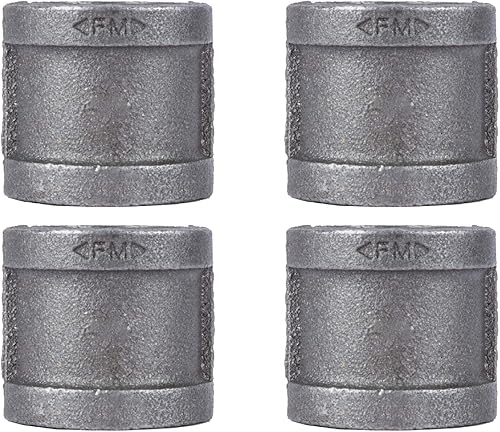 Miniatura 20 de PIPE DECOR - Brida de piso cuadrada de 1 pulgada, paquete de 4 unidades, hierro maleable, compatible con tubos de plomería de acero negro de un