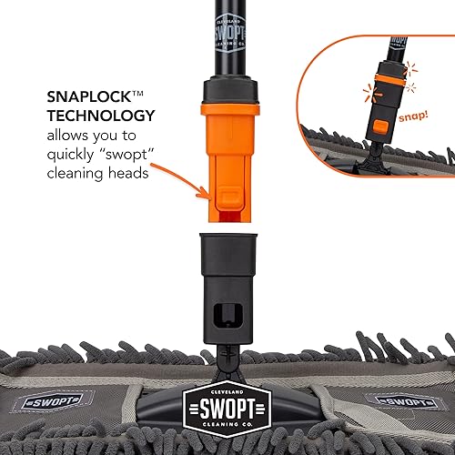 Miniatura 10 de SEWOPT - Fregona o trapeador de polvo de 18 pulgadas con microfibra, combo