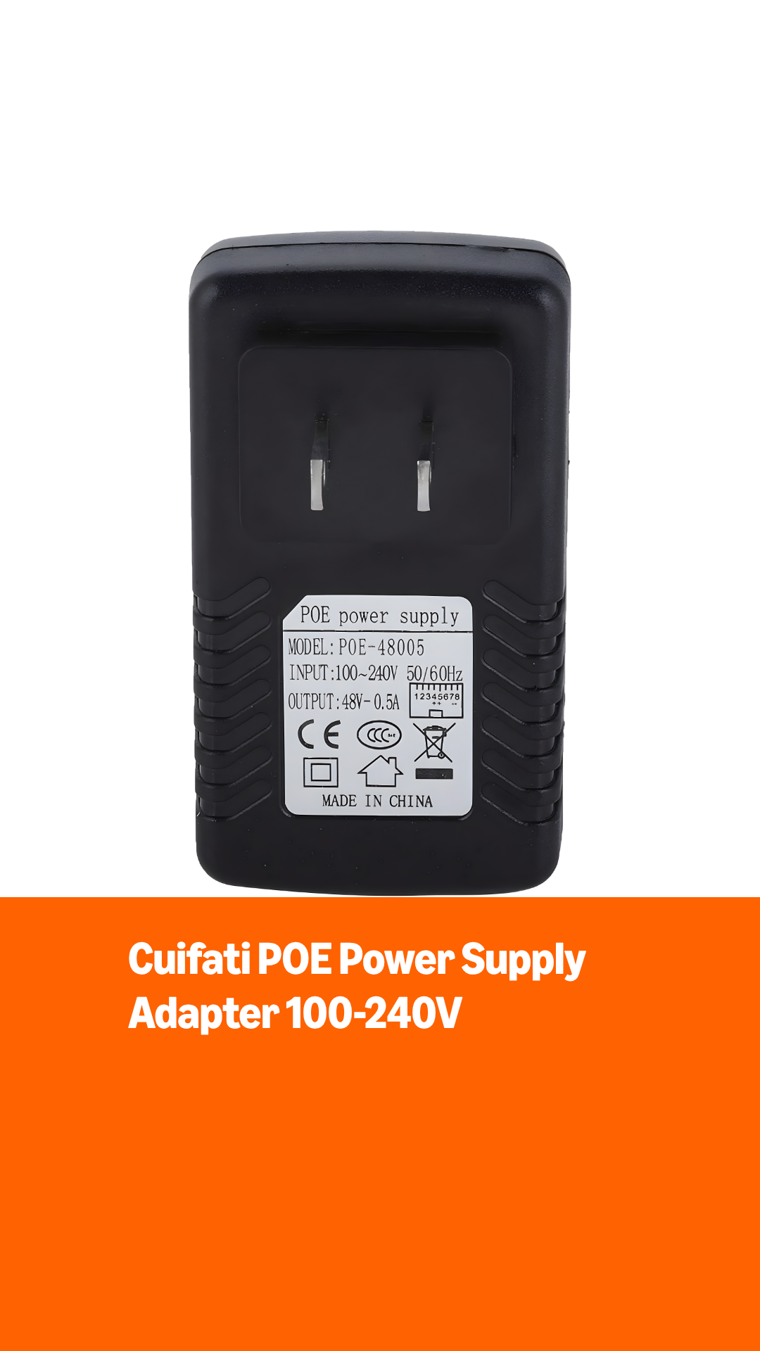 Adaptador fuente de alimentación POE 100-240V adaptador Ethernet con protección contra cortocircuitos, sobrecorriente y sobretensión miniatura 7