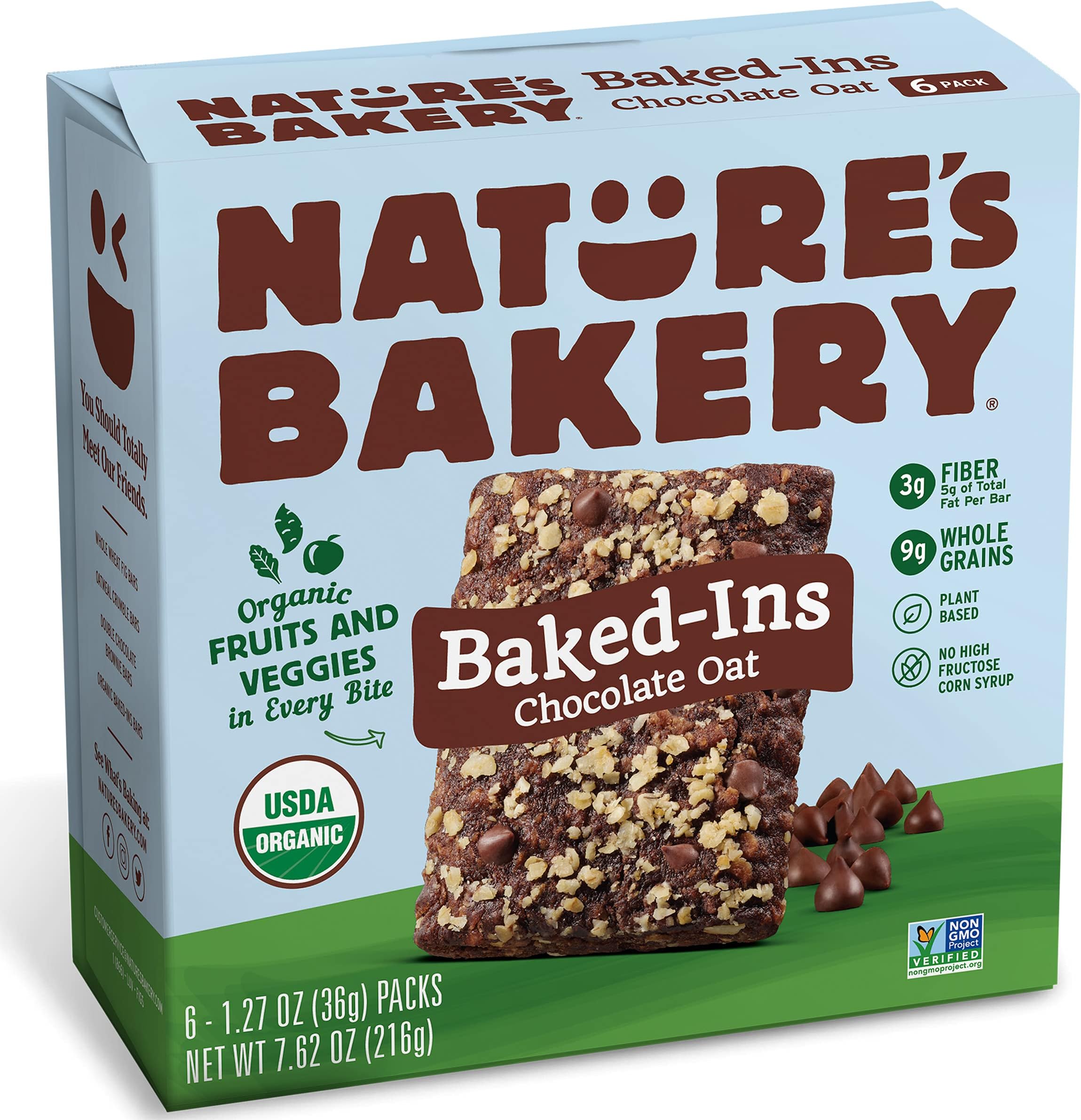 Nature's Bakery Apple Cinnamon Real Fruit, Whole Grain Fig Bar 6 ct. (12 oz