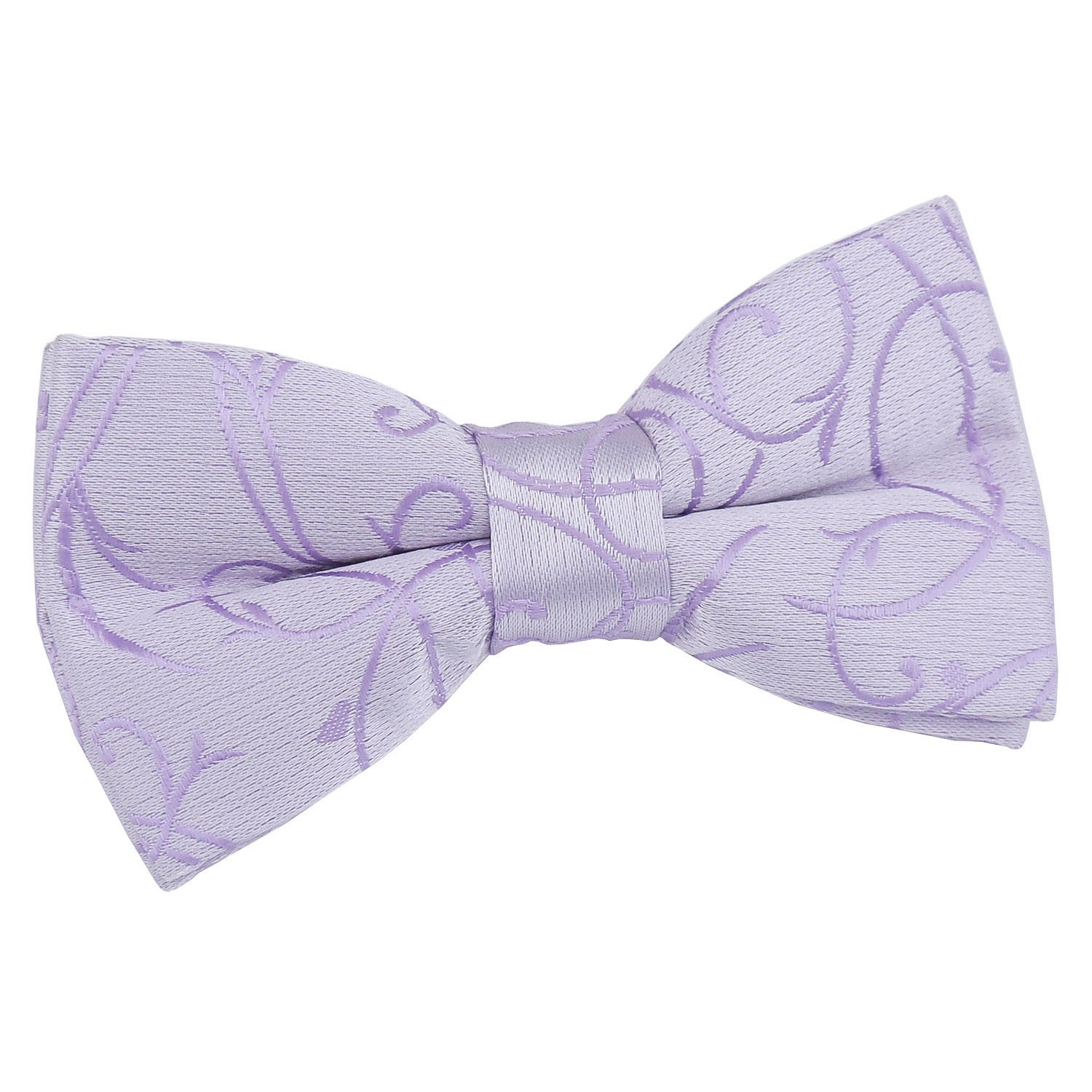 Dqt Boys Lilac Swirl Floral Pre-Tied Bow Tie - Wedding Page Formal