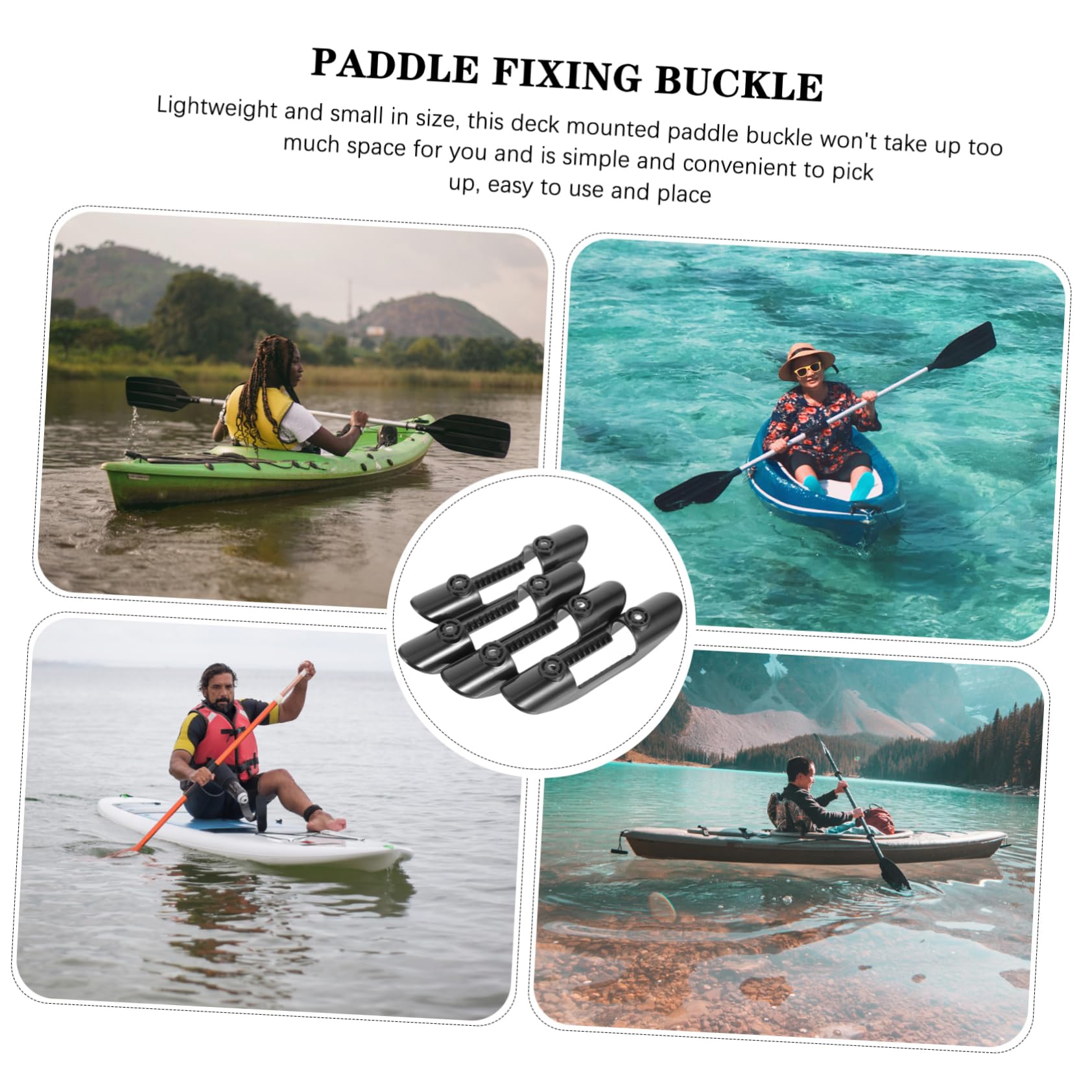 BESPORTBLE Paddelschnalle Stange Driftsocke Für Fischerboot Bausatz Handhaben Kajak Stecker Haken Kajak-attikastopfen Kajak Paddelhalter Clip Paddelklemme Für Kanus Black Plastik