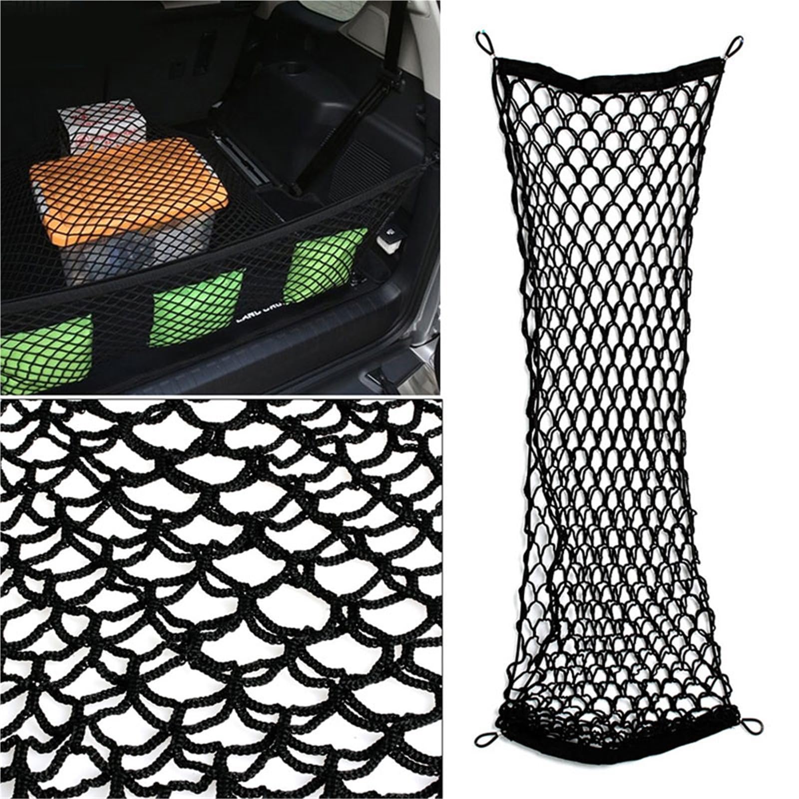 Rete Bagagliaio Auto Protettivo 1 PZ Car Tronco Auto Organizzatore del Carico Posteriore Storage Elastic Carrier Mesh Nylon 90x40cm