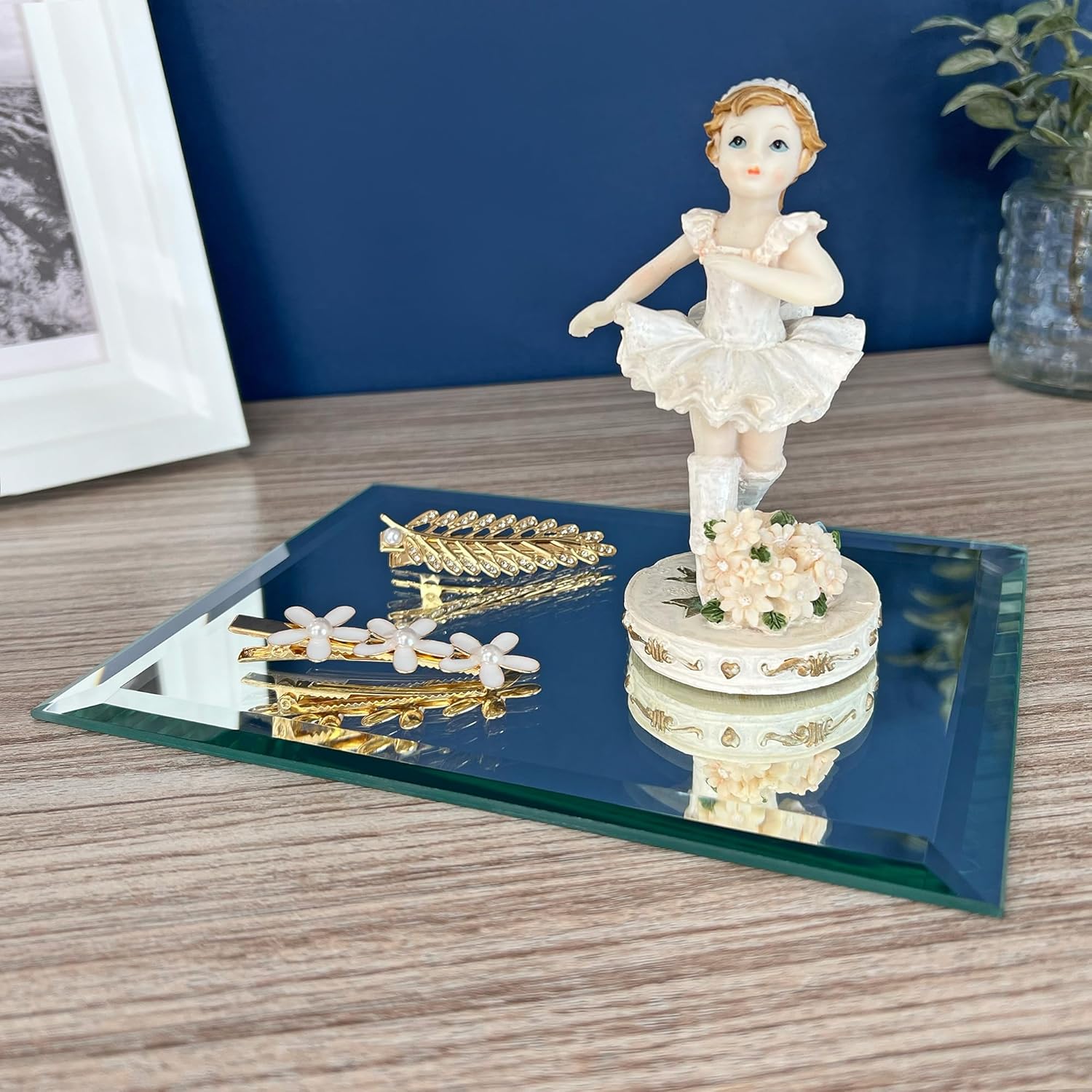 Plymor 6" x 8" Rectangle, 5mm Thick Beveled Glass Mirror, Pack of 12