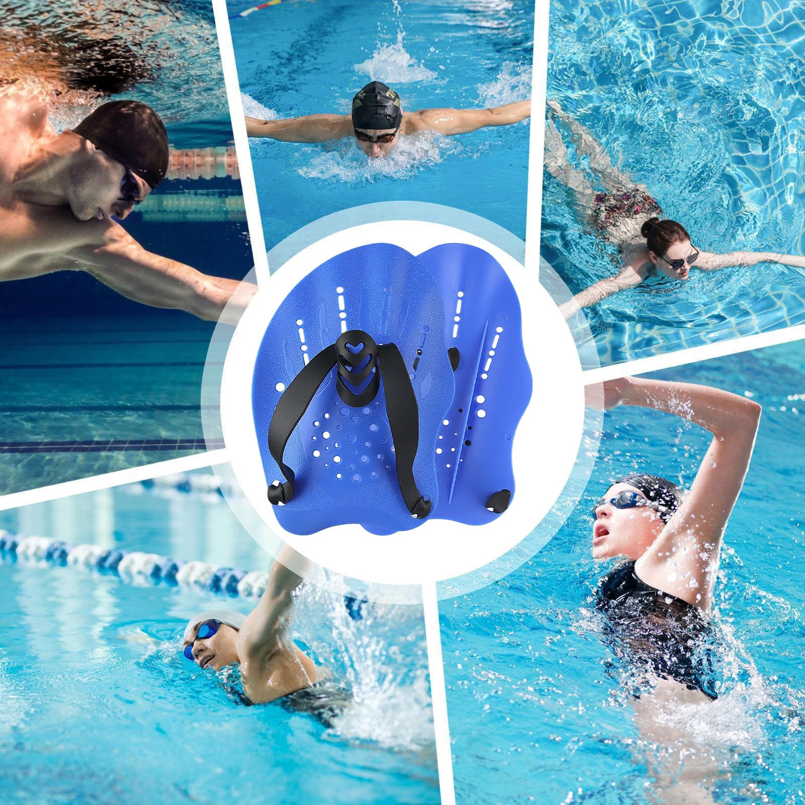 Pagaies D’Entraînement De Natation – Palmes De Main Réglables Pour Hommes, Femmes Et Enfants