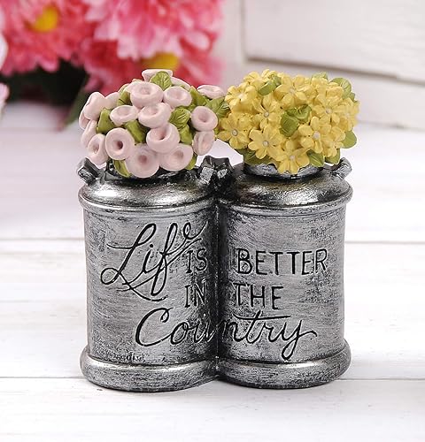 Blossom 191-12215 Life is Better in the Country - Cubo con flores multicolor