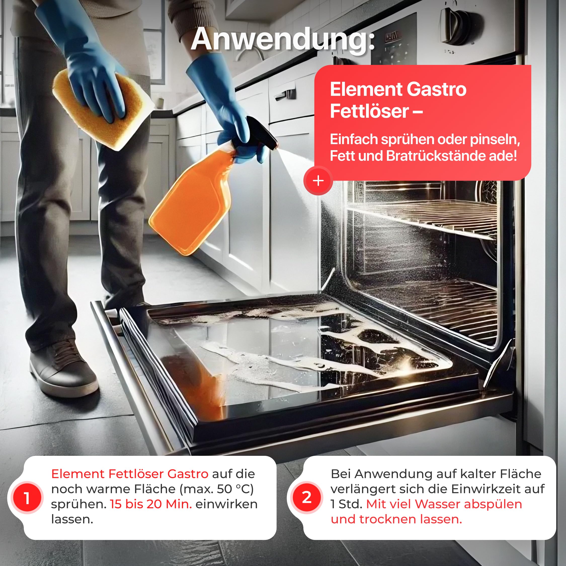 Grillreiniger Backofenreiniger Friteuse Fettlöser Gastronomie küchenreiniger 5L